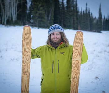 Caleb Figgins on his Ogden-built, eco-friendly Happy Hippy Skis